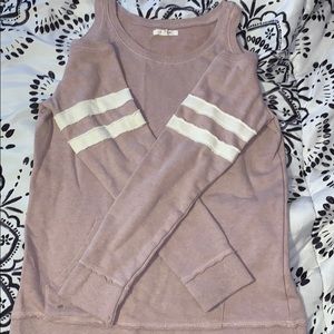 Cut out shoulder sweater